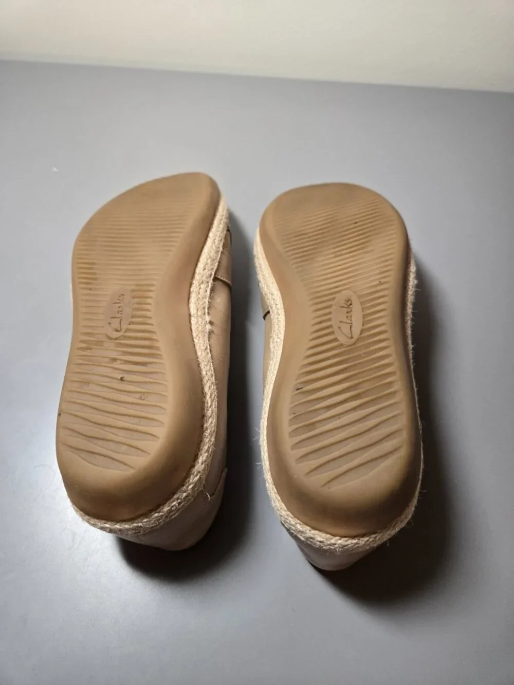 Clarks Collection Women's Danelly Shine Espadrille Tan Slip On Flats Size 8